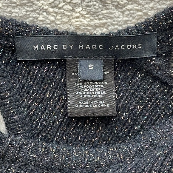 Marc by Marc Jacobs Sparkle Knit Sweater Dress Cut Out Back Wool Angora Sz S - Picture 11 of 14